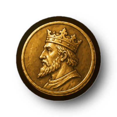 Old gold coin